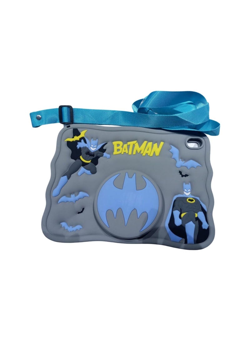 Cartoon 3D Silicon Handle Stand Cover For iPad 10th Generation 2022 10.9 Inch,iPad (A16) 11th Generation Case 11 Inch 2025, Funda Case Model A2696 A2757 A2777 (With Rope) (Bat-Man) - Image 2